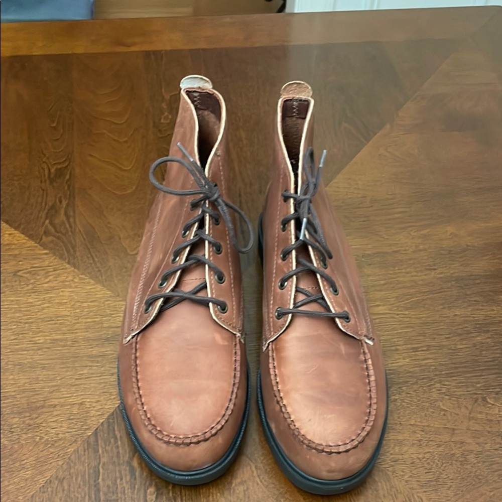 Lehigh brown leather steel toe boots, women’s size 9